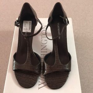 Worthington faux snakeskin heels.